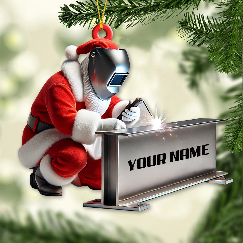Blisscorners Custom Name Welder Ornament, Christmas Gift for Welder2D Flat LM2111