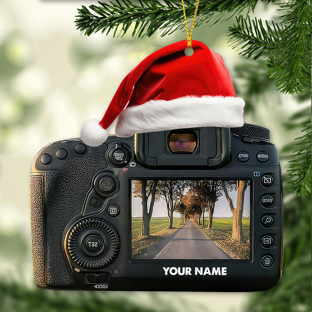 Blisscorners Custom Name Photographer Ornament, Photographer Christmas Gift2D Flat LM2211