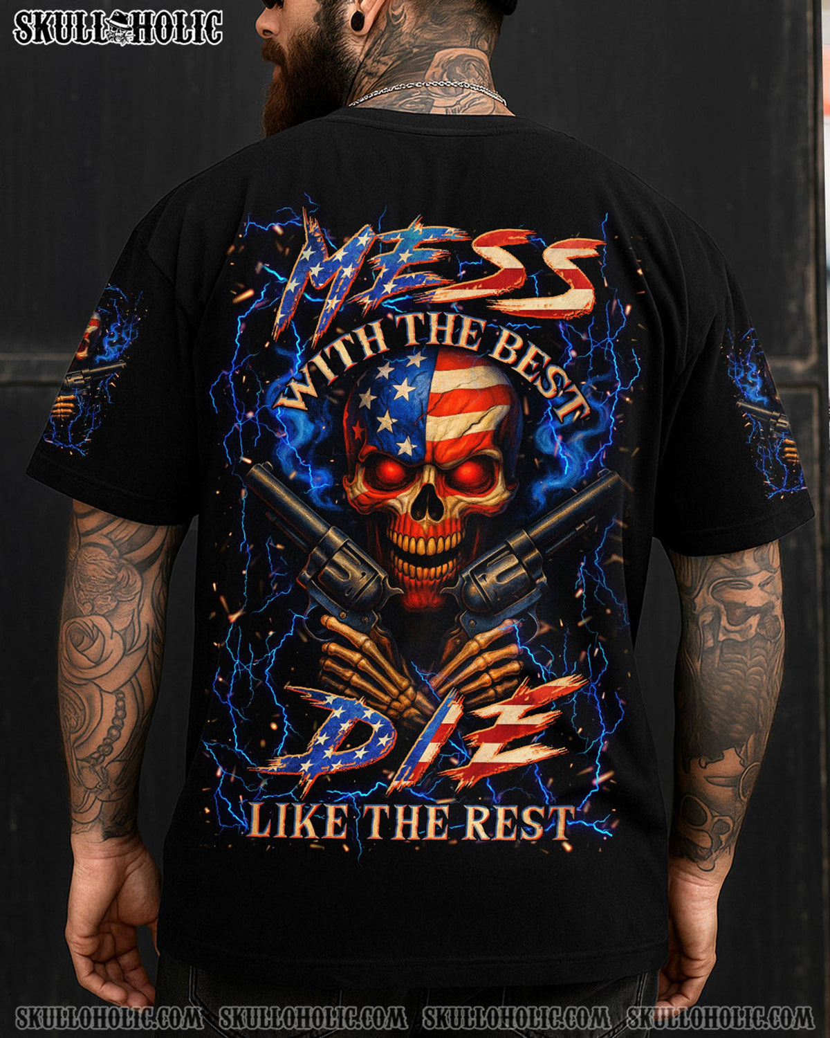 BLISSCORNERS MESS WITH THE BEST DIE LIKE THE REST ALL OVER PRINT