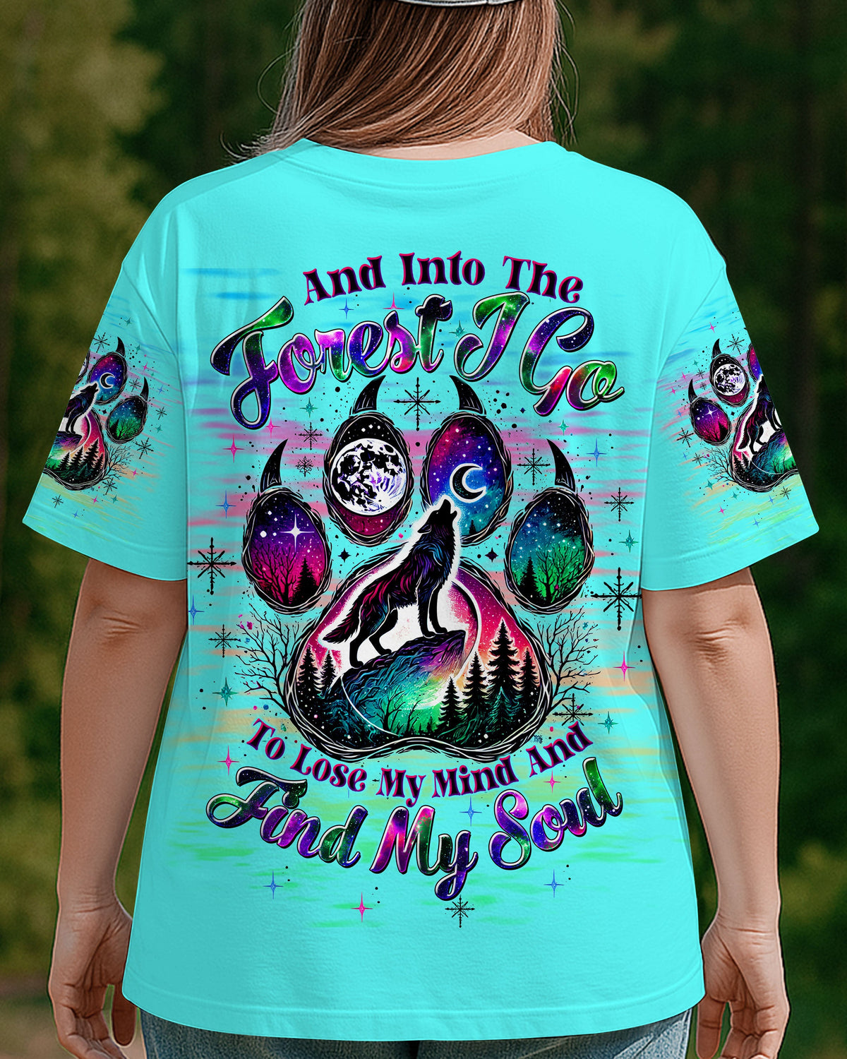 BLISSCORNERS AND INTO THE FOREST I GO WOLF ALL OVER PRINT