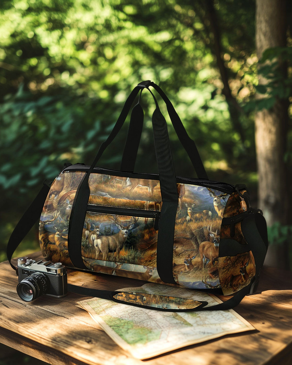 BLISSCORNERS DEER PATTERN TRAVELLING BAG