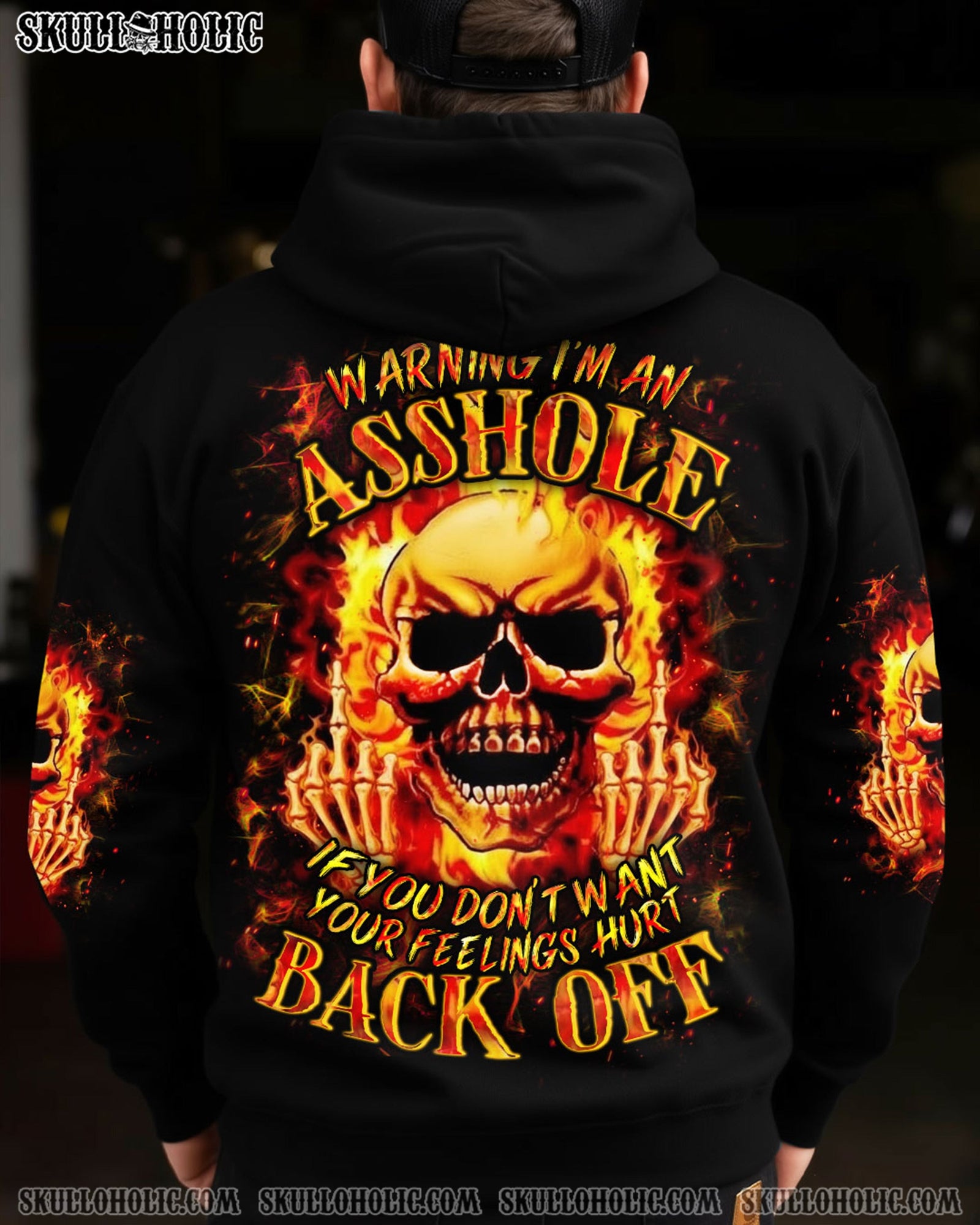 BLISSCORNERS WARNING I'M AN A SKULL ALL OVER PRINT