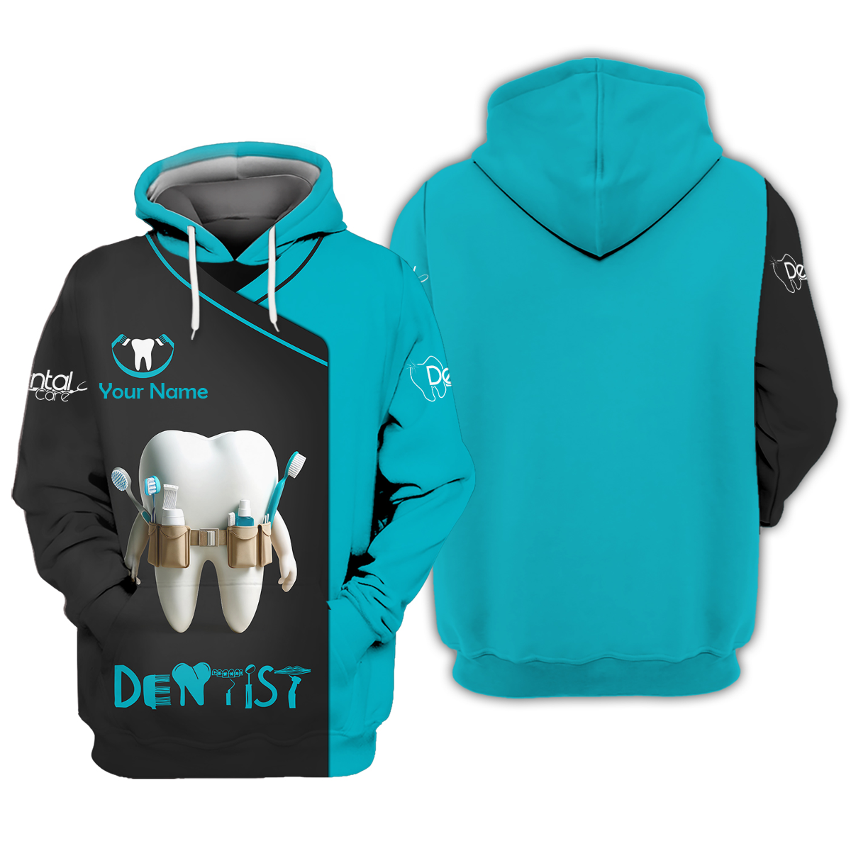 Blisscorners Custom Name Dentist Shirt, Dentist Polo Hoodie, Dental Shirt, Gift for Dentists