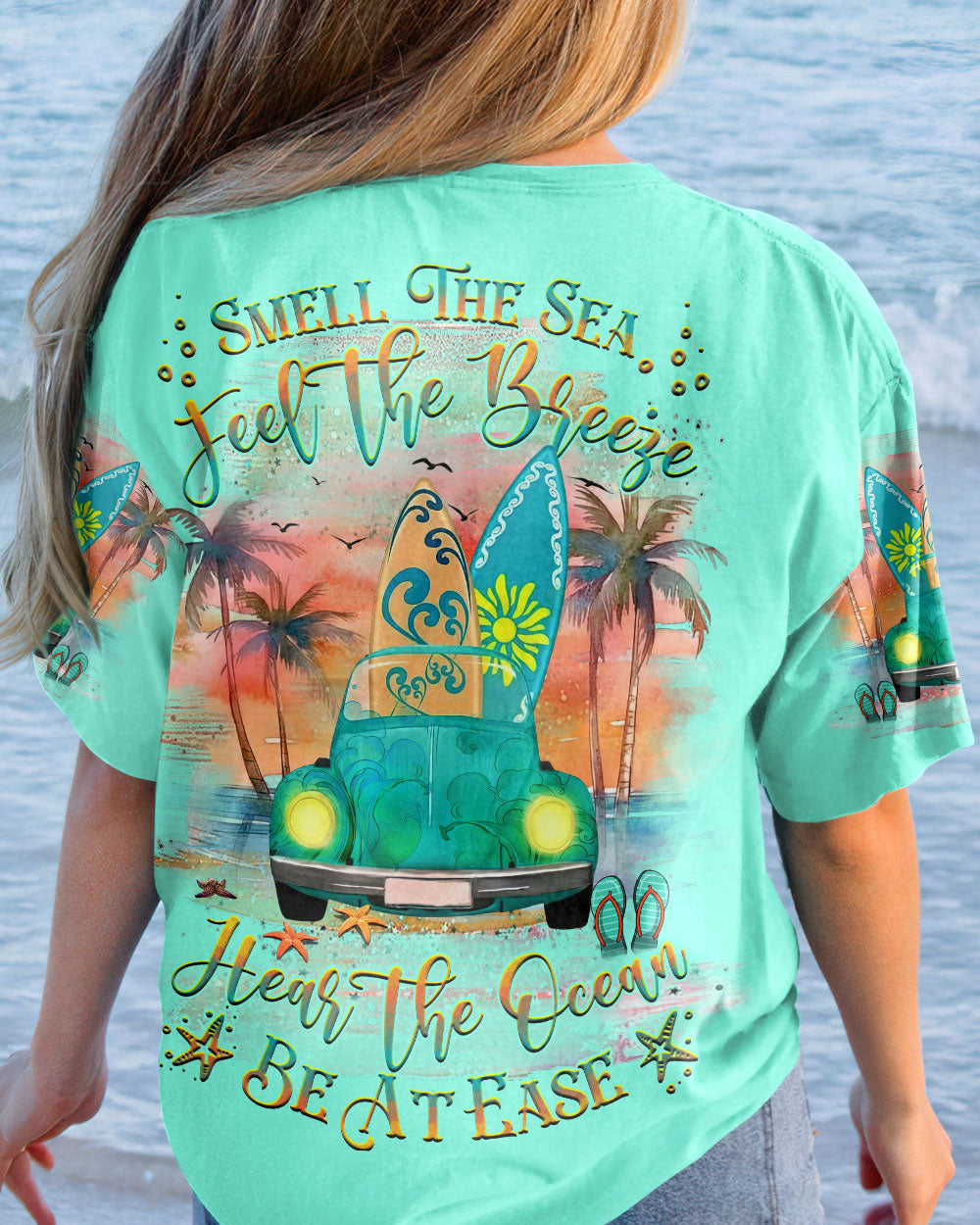 BLISSCORNERS SMELL THE SEA FEEL THE BREEZE ALL OVER PRINT