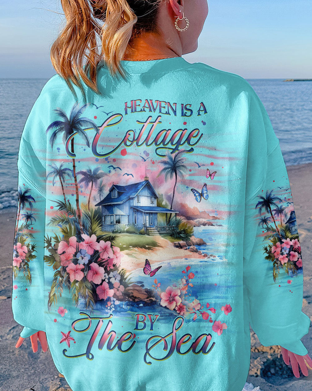 BLISSCORNERS HEAVEN IS A COTTAGE BY THE SEA ALL OVER PRINT