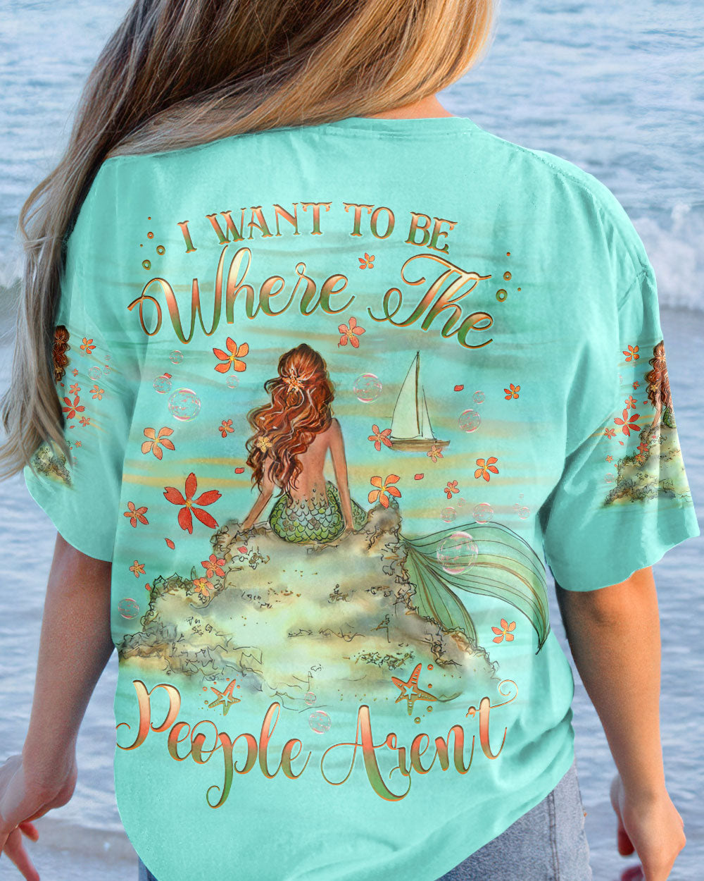 BLISSCORNERS I WANT TO BE WHERE THE PEOPLE AREN'T MERMAID ALL OVER PRINT