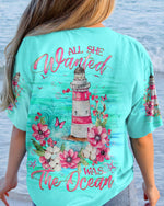 BLISSCORNERS ALL SHE WANTED WAS THE OCEAN LIGHTHOUSE ALL OVER PRINT