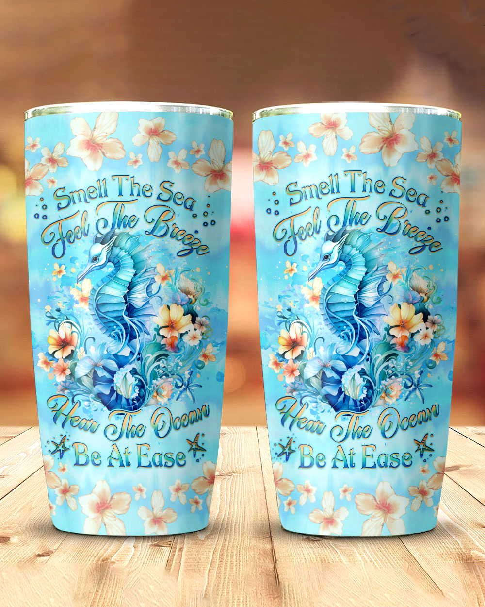 BLISSCORNERS SMELL THE SEA FEEL THE BREEZE SEAHORSE TUMBLER
