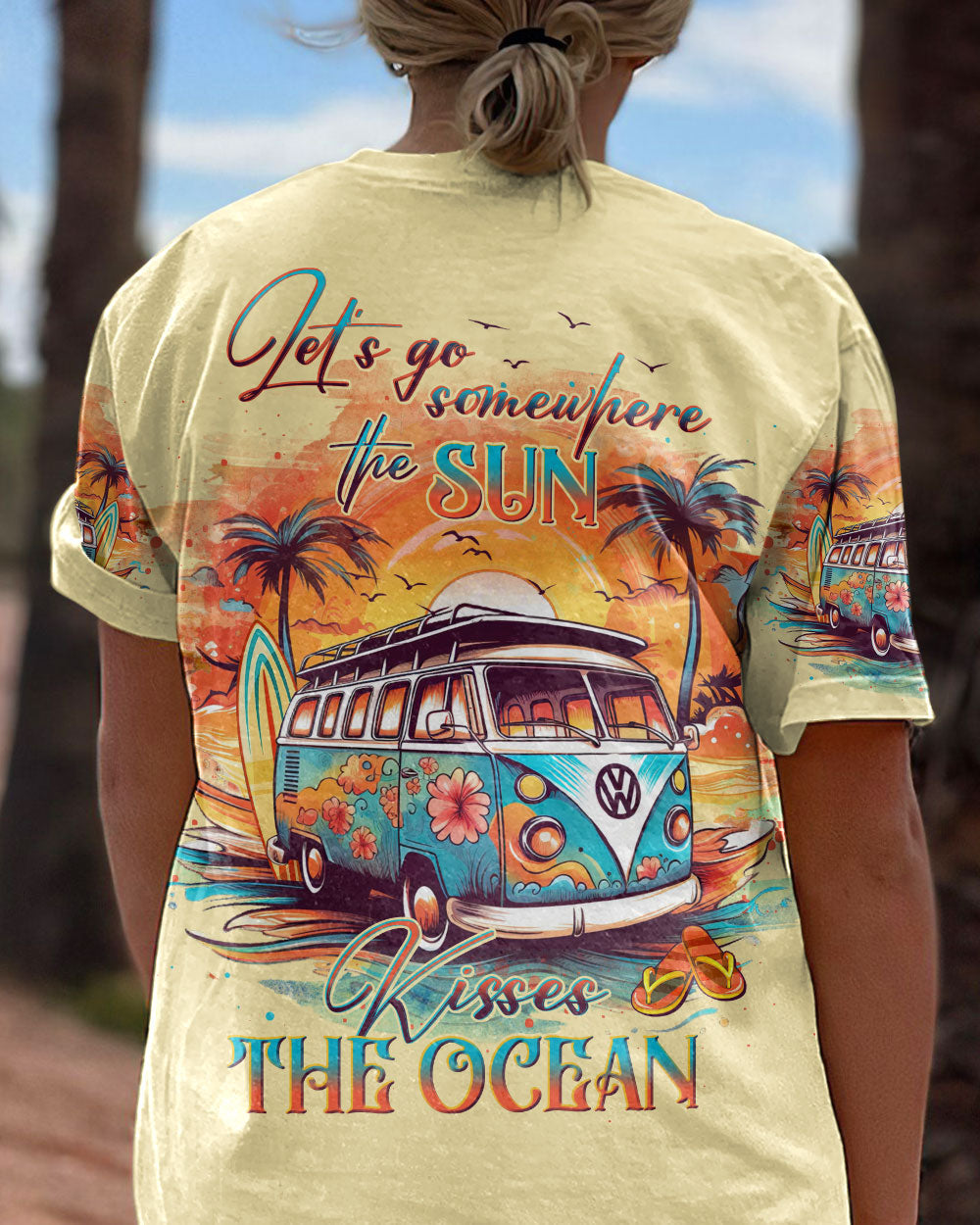 BLISSCORNERS LET'S GO SOMEWHERE THE SUN KISSES THE OCEAN ALL OVER PRINT