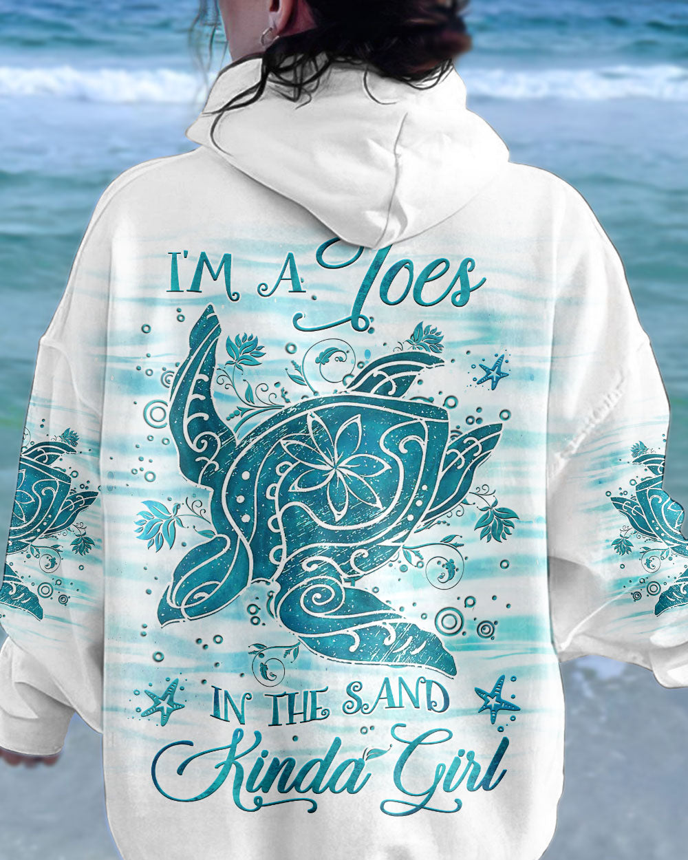 BLISSCORNERS I'M A TOES IN THE SAND KINDA GIRL TURTLE ALL OVER PRINT