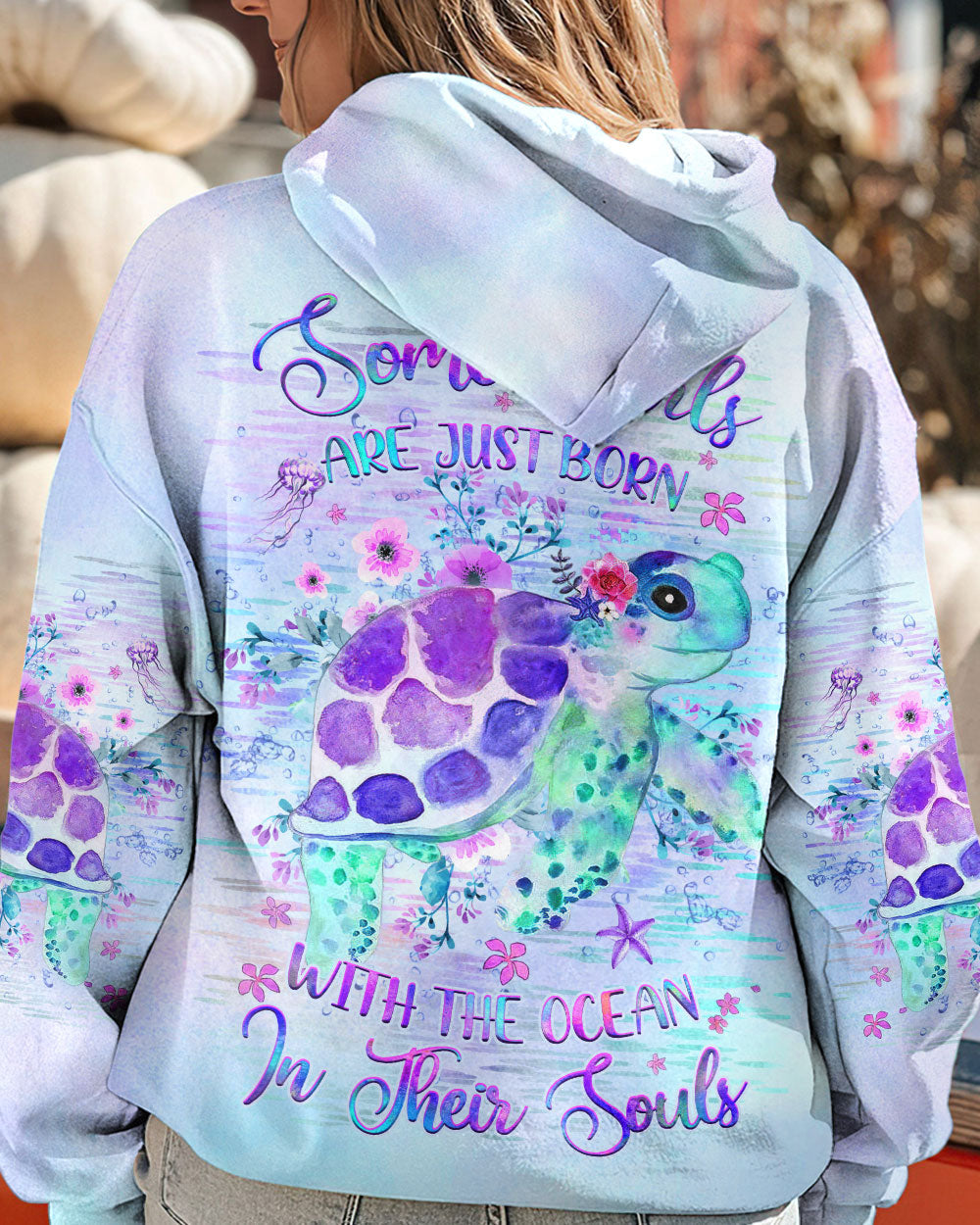 BLISSCORNERS SOME GIRLS ARE JUST BORN TURTLE ALL OVER PRINT