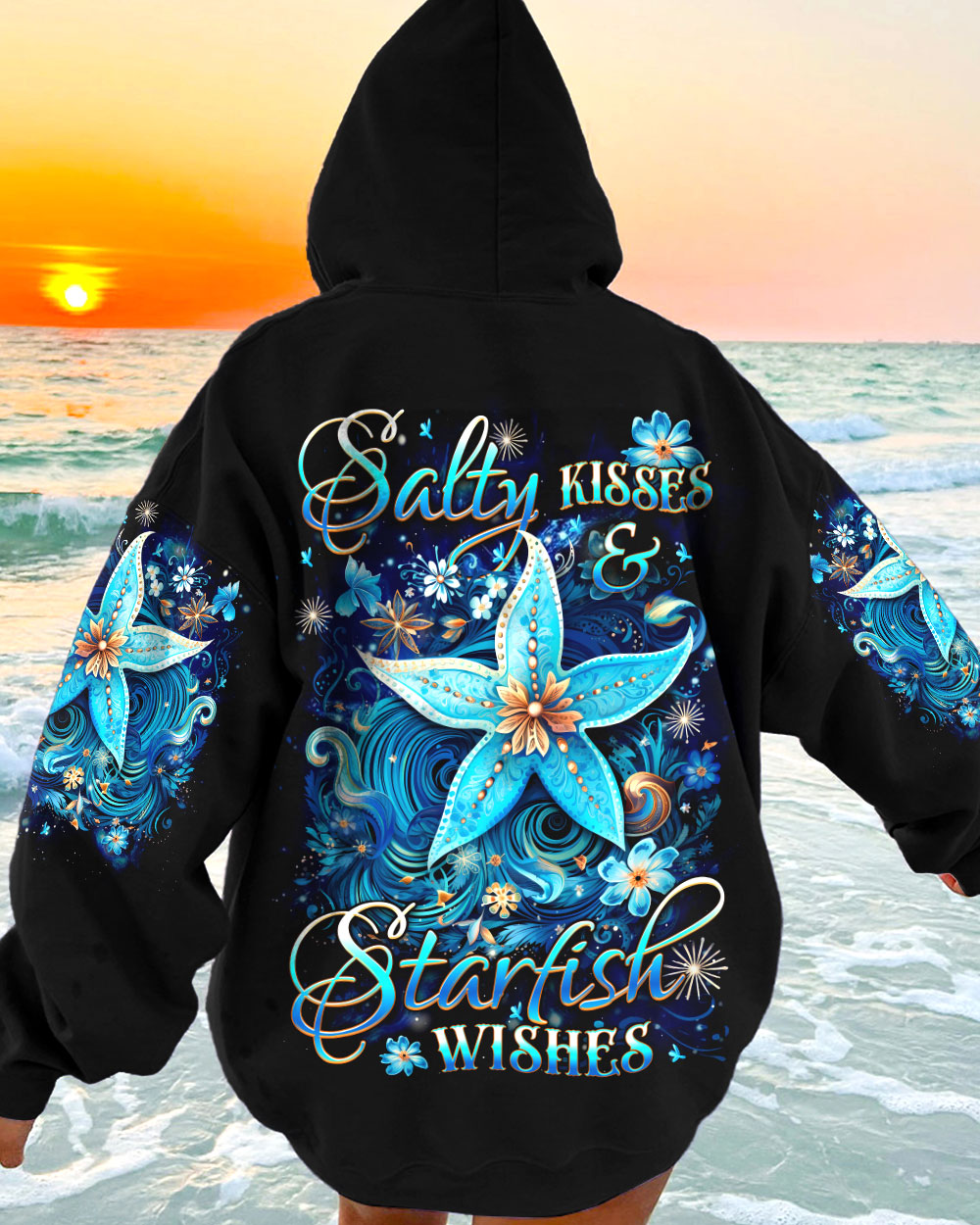 BLISSCORNERS SALTY KISSES AND STARFISH WISHES ALL OVER PRINT
