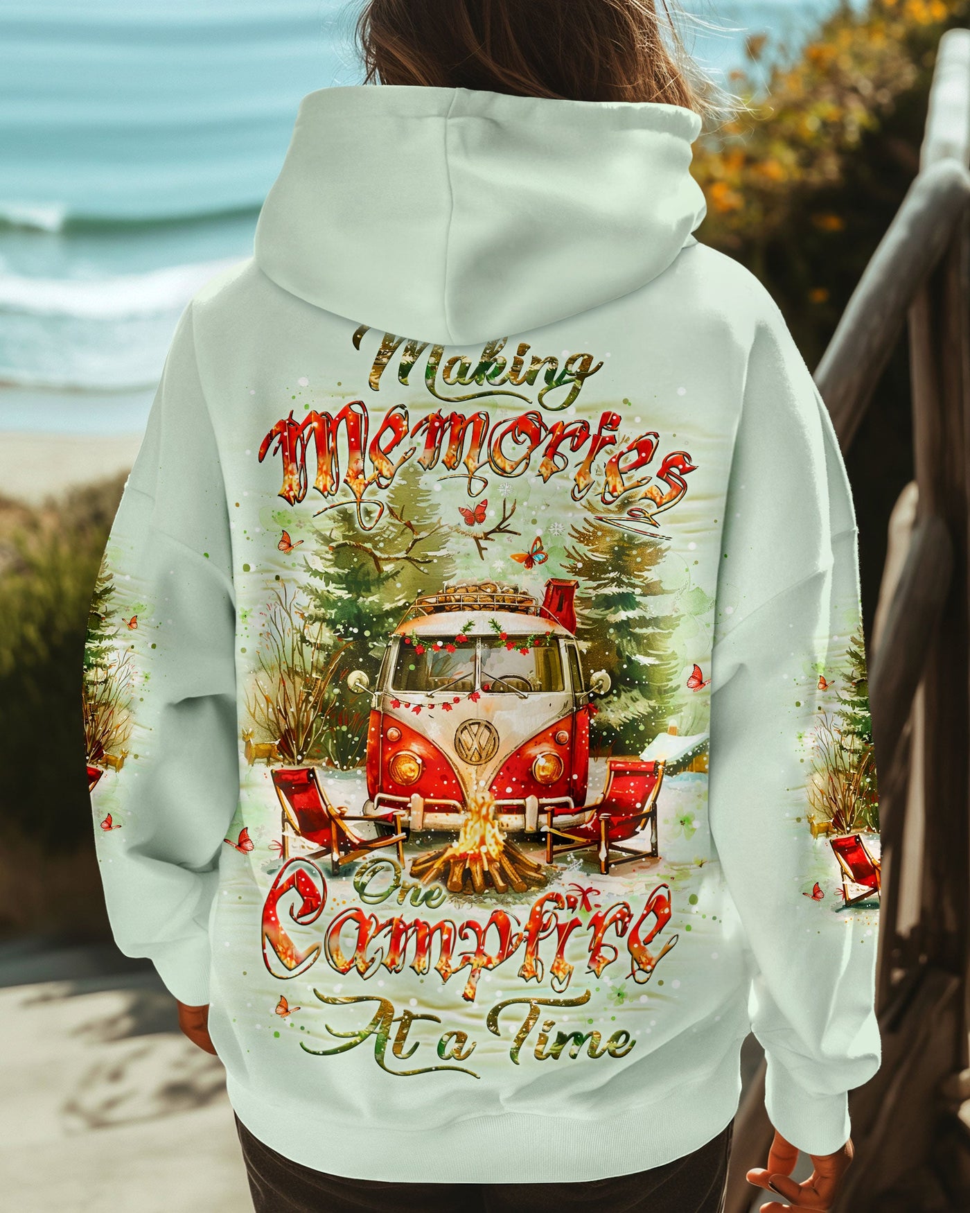 BLISSCORNERS MAKING MEMORIES ONE CAMPFIRE AT A TIME CHRISTMAS ALL OVER PRINT