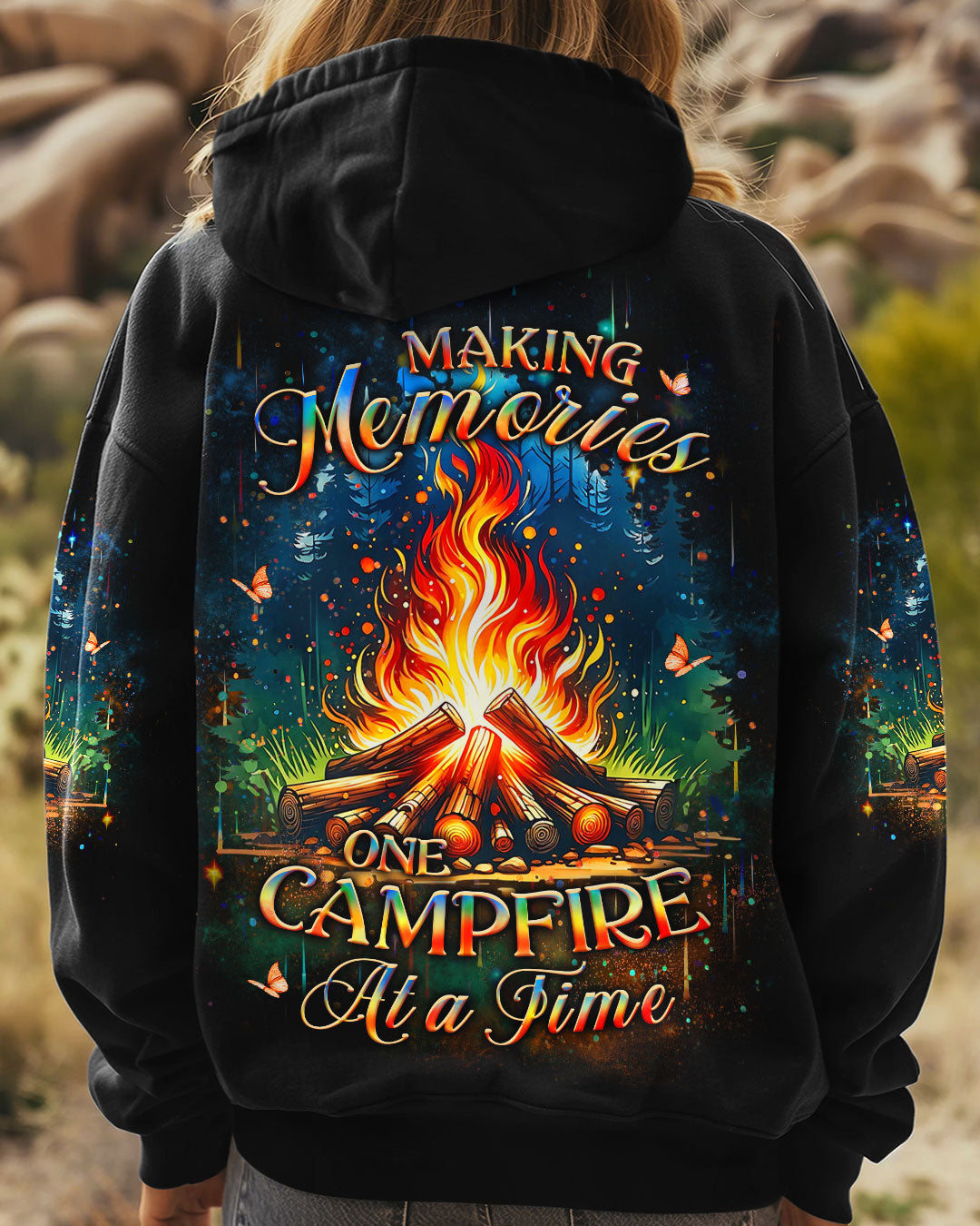 BLISSCORNERS MAKING MEMORIES ONE CAMPFIRE AT A TIME ALL OVER PRINT