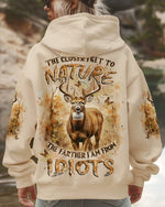 BLISSCORNERS THE CLOSER I GET TO NATURE DEER HUNTING ALL OVER PRINT