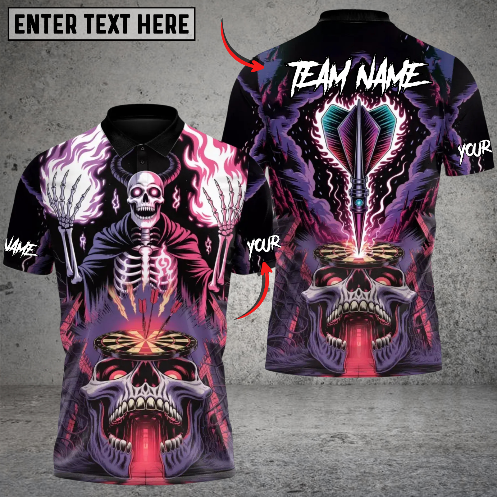 Blisscorners Demon’s Aim Darts Multicolor Customized Name, Team Name 3D Shirts