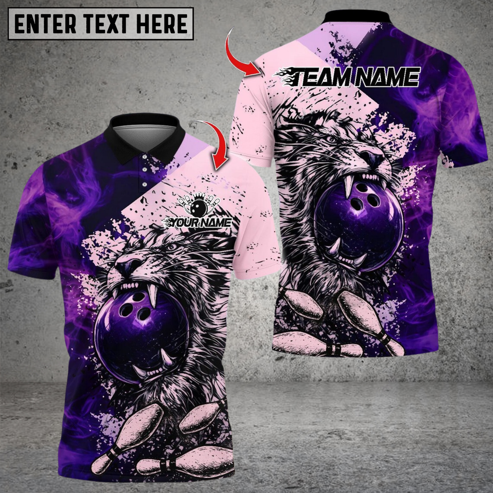 Blisscorners Bowling Brave Tiger Multicolor Customized Name Team Name 3D Shirts