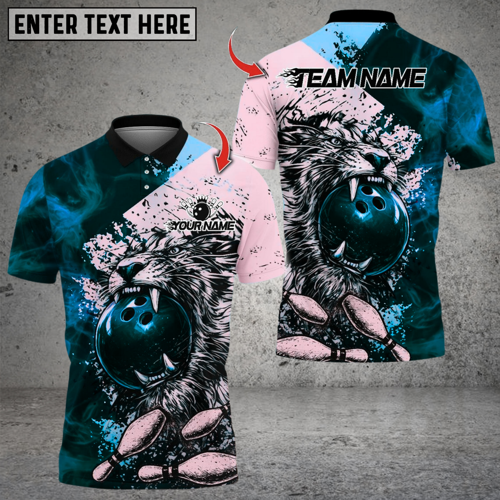 Blisscorners Bowling Brave Tiger Multicolor Customized Name Team Name 3D Shirts