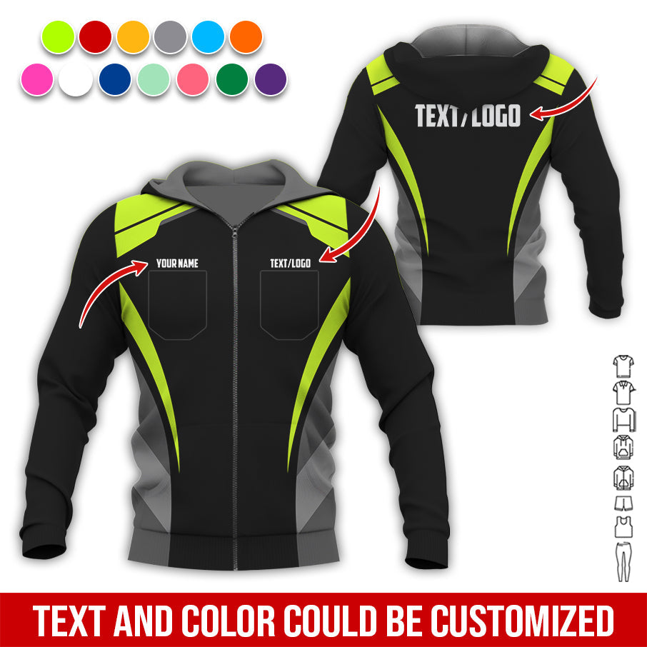 Blisscorners Custom Mechanic Shirt for Men, Printed Pocket Shirt, Yellow Green Mechanic T-Shirt, Unisex Fit for Men and Women, Gift Idea for Car Lovers & Technicians