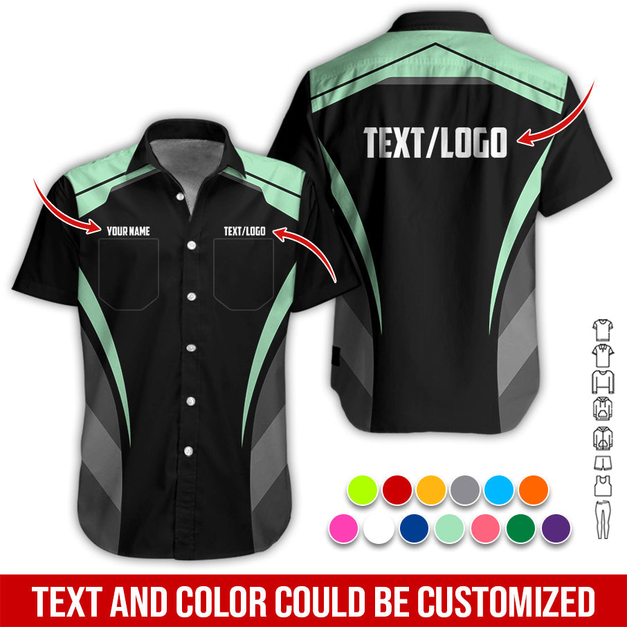 Blisscorners Custom Mechanic Shirt for Men, Printed Pocket Shirt, Seafoam Mechanic T-Shirt, Unisex Fit for Men and Women, Gift Idea for Car Lovers & Technicians