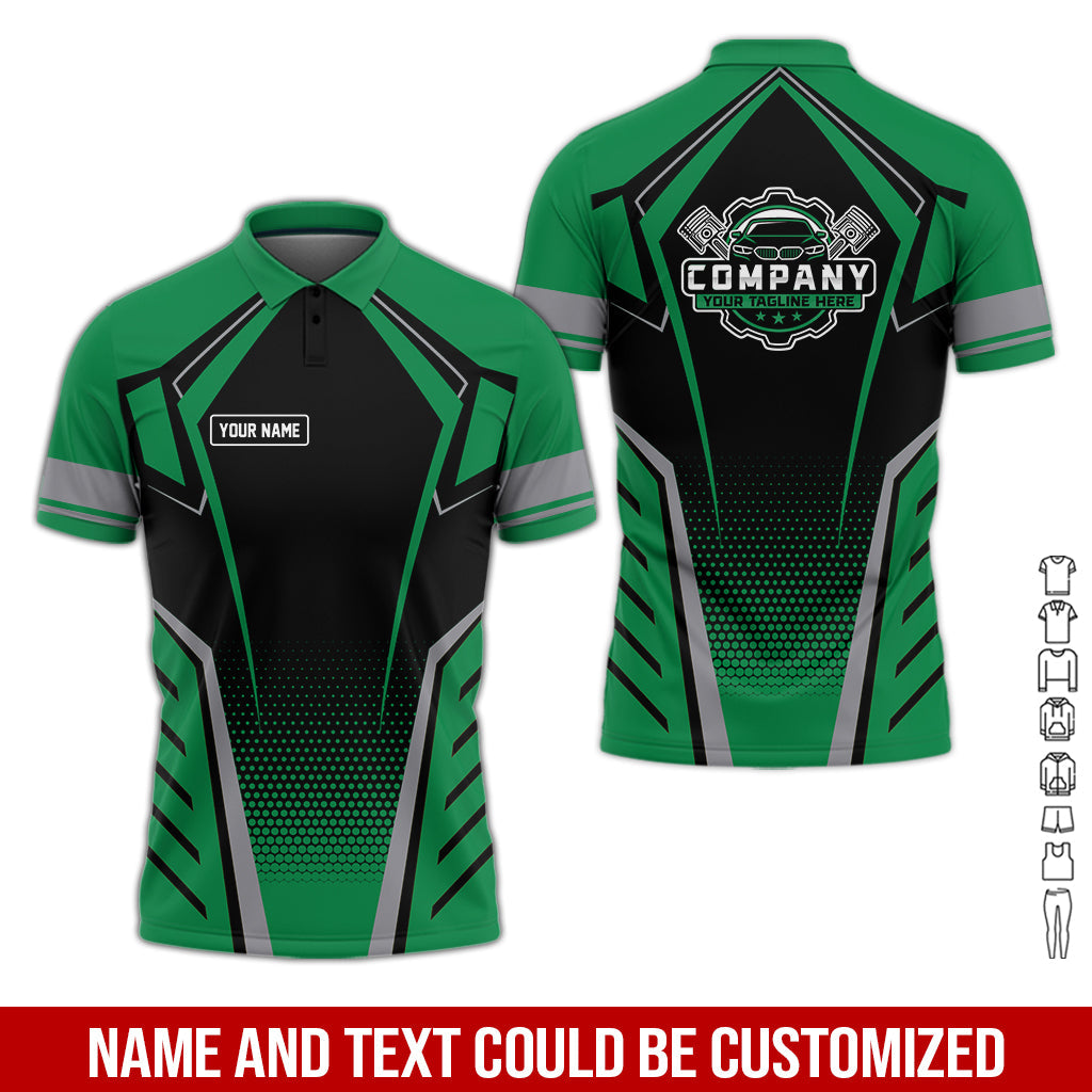 Blisscorners Personalized Garage Uniform in Classic Green, Mechanic Work Shirt for Men and Women, Perfect for Birthday or Husband, or Boyfriend