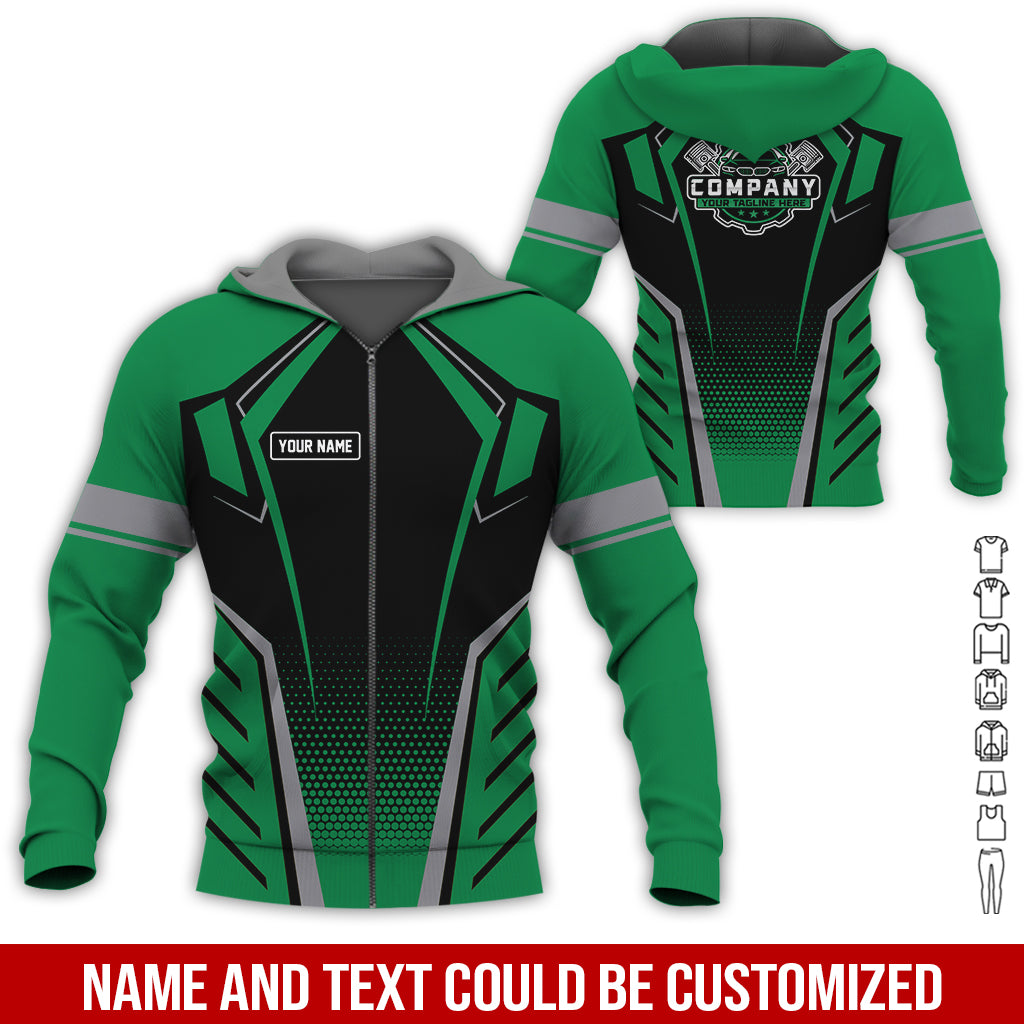 Blisscorners Personalized Garage Uniform in Classic Green, Mechanic Work Shirt for Men and Women, Perfect for Birthday or Husband, or Boyfriend