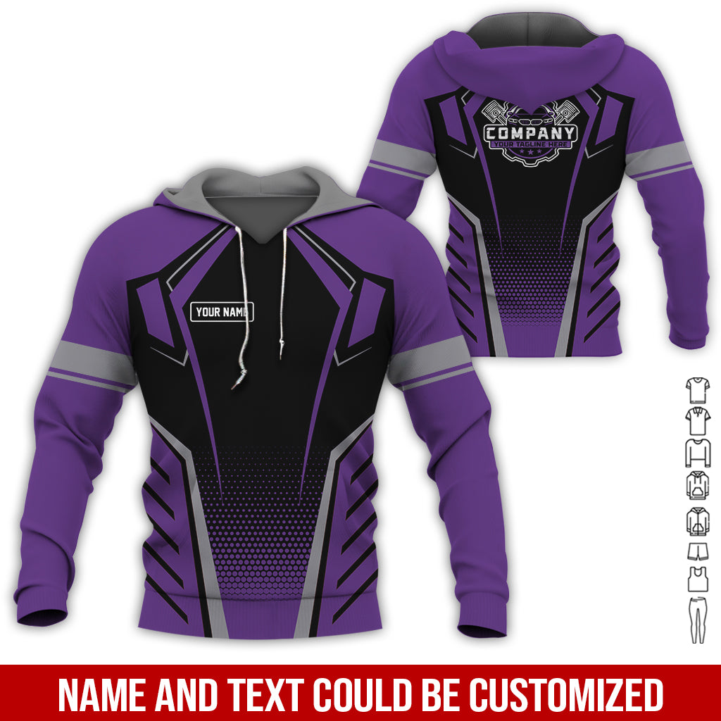 Blisscorners Personalized Garage Uniform in Classic Purple, Mechanic Work Shirt for Men and Women, Perfect for Birthday or Husband, or Boyfriend