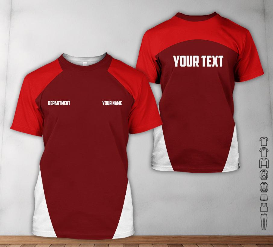 Blisscorners Mechanic Shirt With Custom Name, Gift For Mechanic Dad, Husband Or Boyfriend, Custom Shirt Available In Red