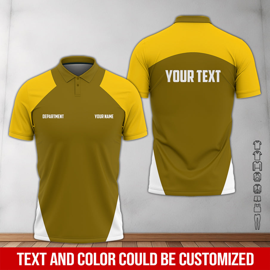 Blisscorners Mechanic Shirt With Custom Name, Gift For Mechanic Dad, Husband Or Boyfriend, Mechanic Shirt In Classic Yellow