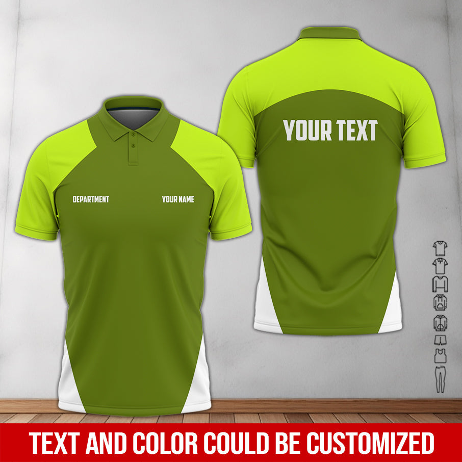 Blisscorners Mechanic Shirt with Custom Name,  Green Workwear Tee, Gift for Mechanic Dad, Husband or Boyfriend