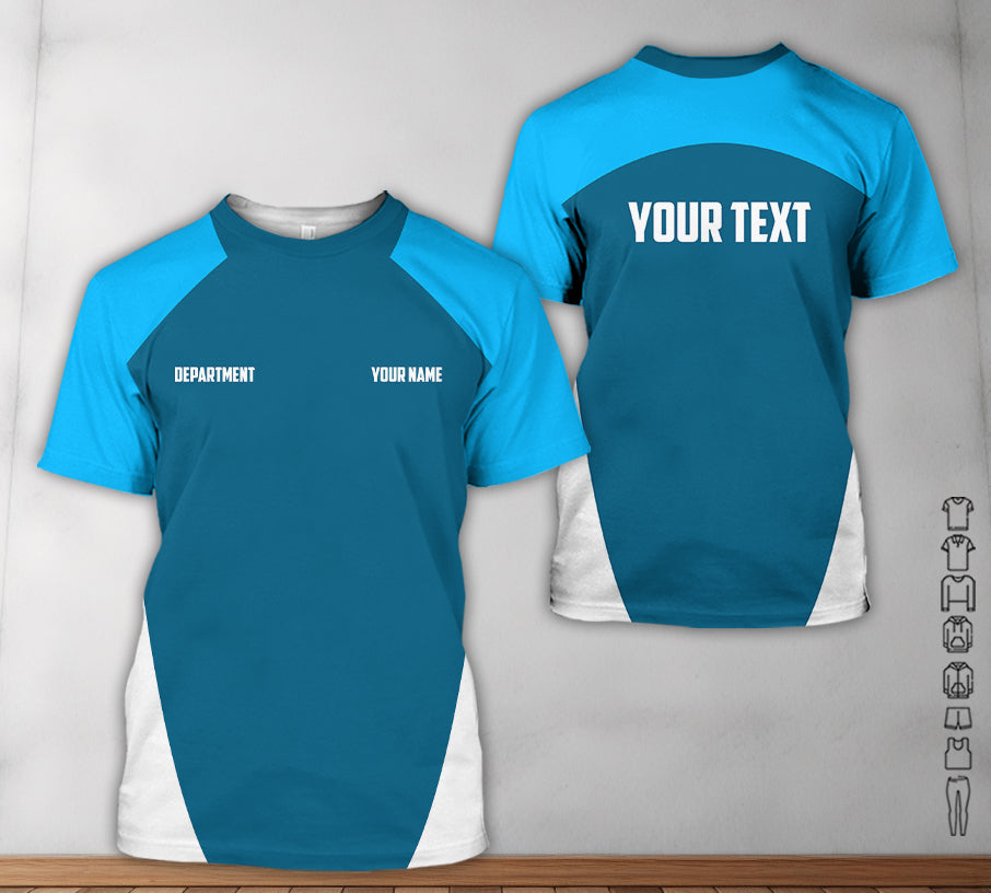 Blisscorners Custom Mechanic Shirt For Men, Great Gift For Car Guy Or Diesel Mechanic, Blue Auto Repair Shirt