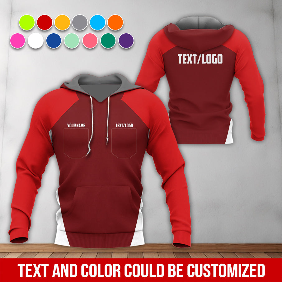 Blisscorners Custom Name Mechanic Shirt in Red, Unisex Work Shirt for Car Technicians, Great Gift for Him, Available in Sizes S to 5XL