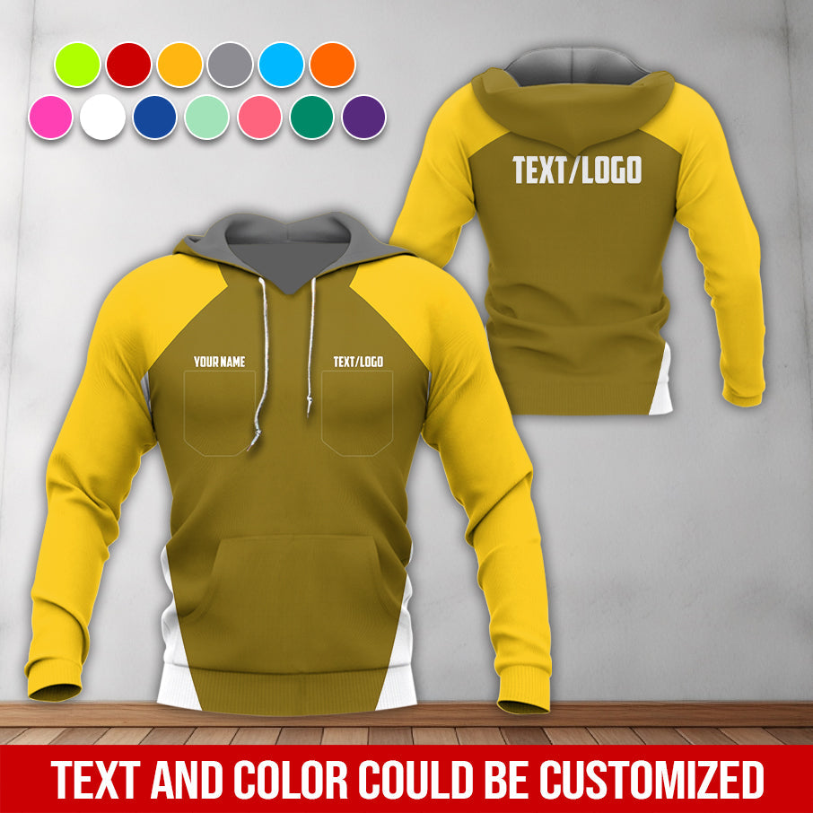 Blisscorners Custom Name Mechanic Shirt in Yellow, Unisex Work Shirt for Car Technicians, Great Gift for Him, Available in Sizes S to 5XL