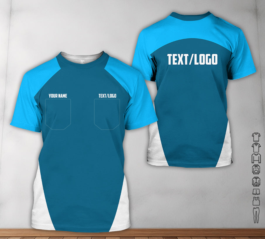 Blisscorners Custom Name Mechanic Shirt in Blue, Unisex Work Shirt for Car Technicians, Great Gift for Him, Available in Sizes S to 5XL