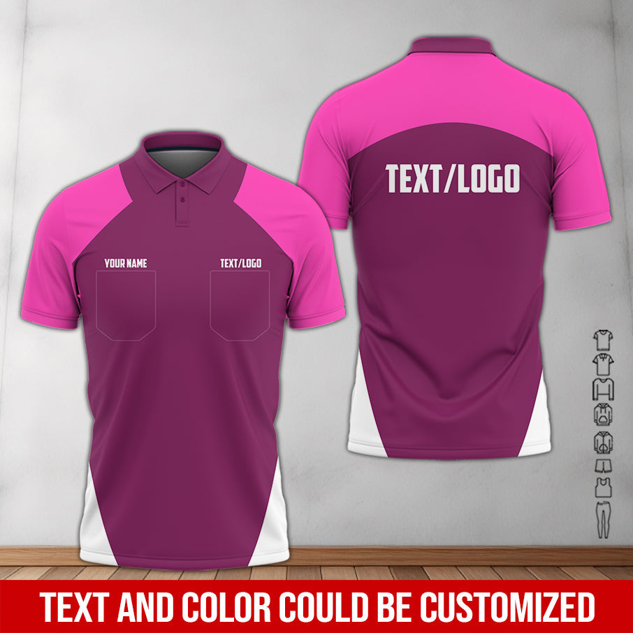 Blisscorners Custom Name Mechanic Shirt in Pink, Unisex Work Shirt for Car Technicians, Great Gift for Him, Available in Sizes S to 5XL