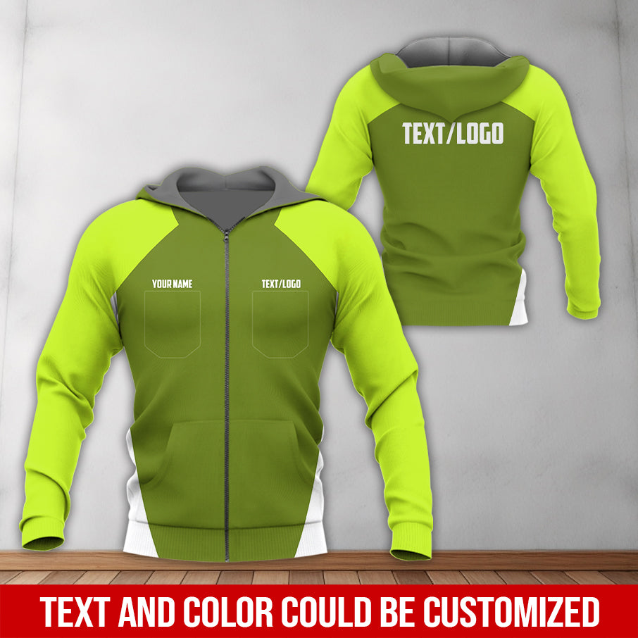 Blisscorners Custom Name Mechanic Shirt in Yellow Green, Printed Pocket Shirt, Unisex Work Shirt for Car Technicians, Great Gift for Him, Available in Sizes S to 5XL