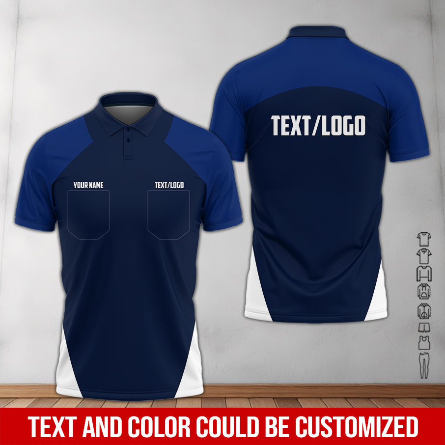 Blisscorners Custom Name Mechanic Shirt in Navy, Unisex Work Shirt for Car Technicians, Great Gift for Him, Available in Sizes S to 5XL