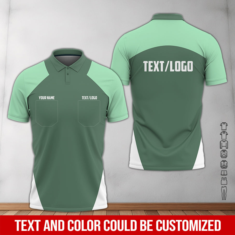 Blisscorners Custom Name Mechanic Shirt in Seafoam, Unisex Work Shirt for Car Technicians, Great Gift for Him, Available in Sizes S to 5XL