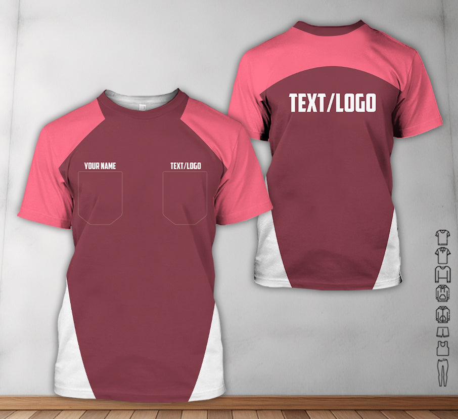 Blisscorners Custom Name Mechanic Shirt in Neon Pink, Unisex Work Shirt for Car Technicians, Great Gift for Him, Available in Sizes S to 5XL
