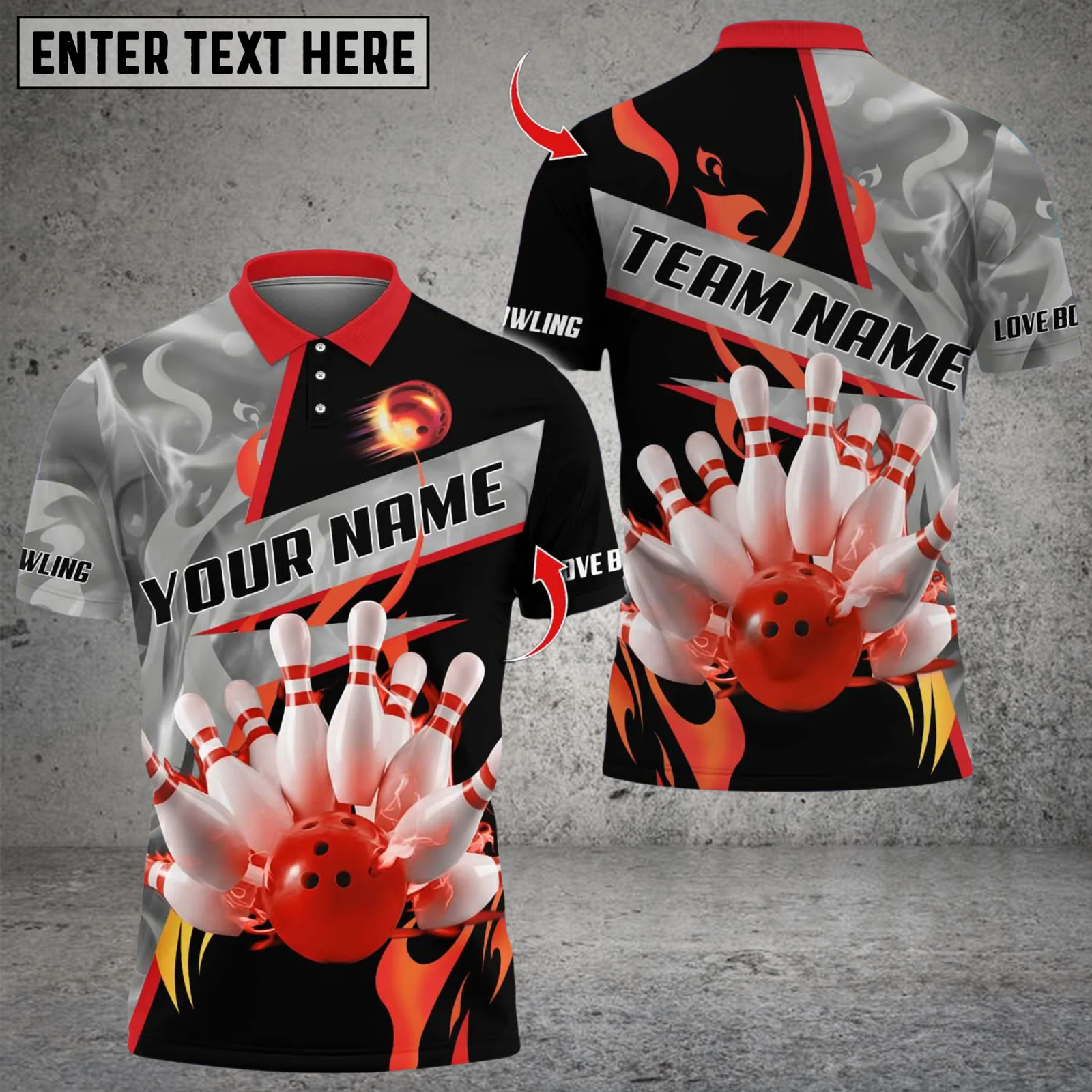 Blisscorners Bowling Smoking Multicolor Customized Name, Team Name 3D Shirts