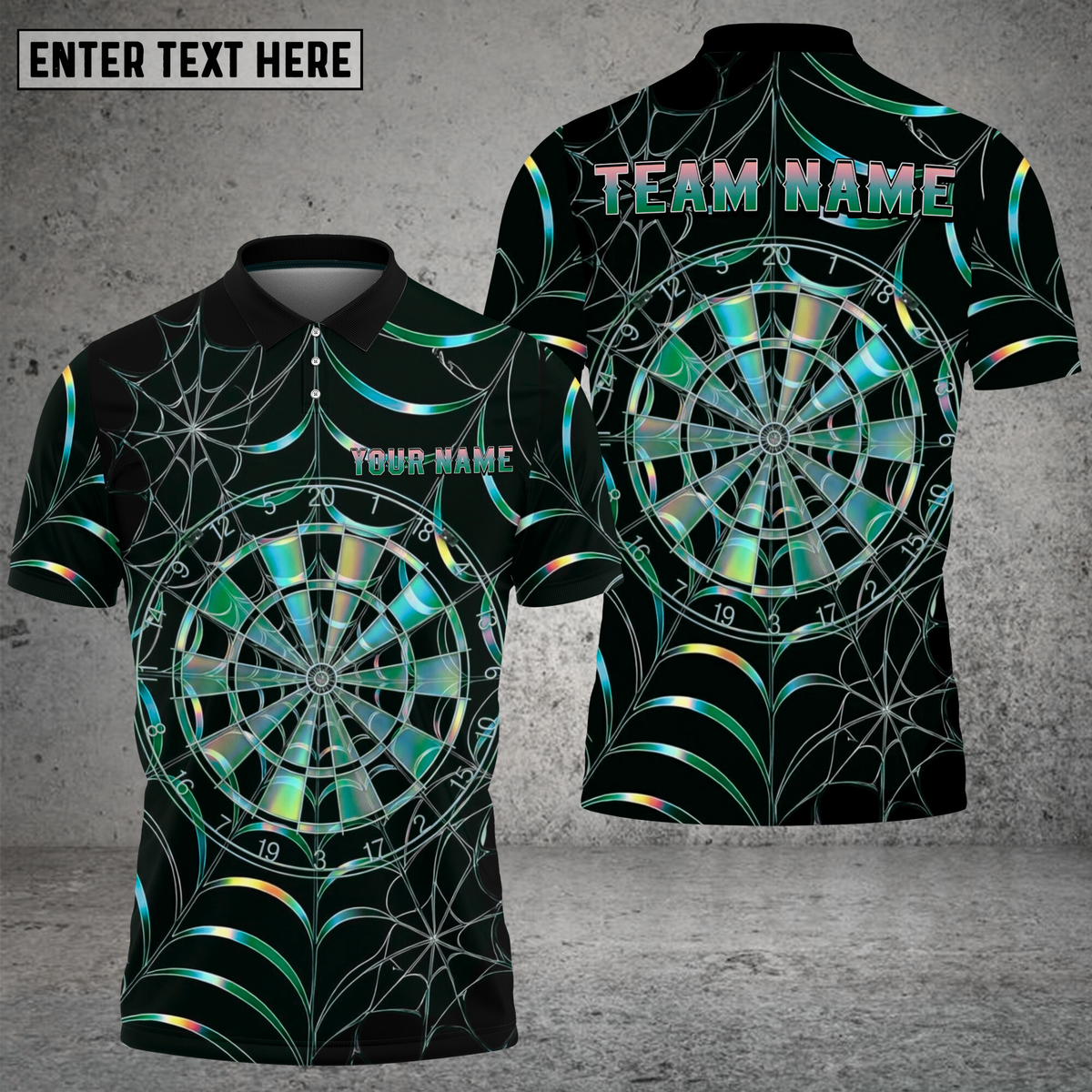 Blisscorners Dart Shirt Holographic Webboard Style Multioptions Personalized Name, Team Name Unisex 3D Shirt (4 Colors)