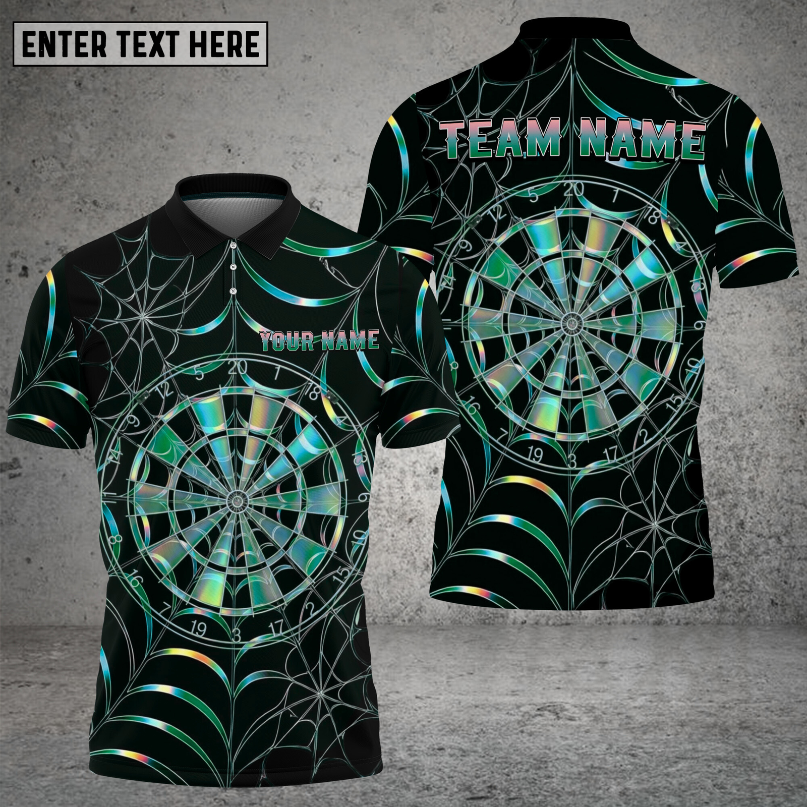 Blisscorners Dart Shirt Holographic Webboard Style Multioptions Personalized Name, Team Name Unisex 3D Shirt (4 Colors)
