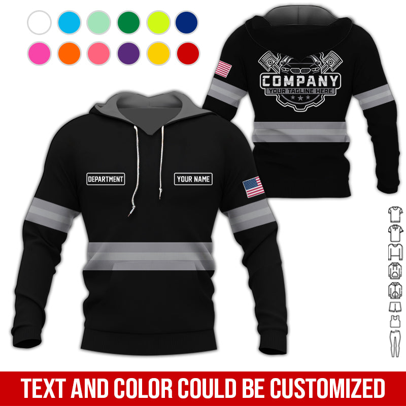 Blisscorners Custom Mechanic Shirt, Gift for Car Lovers, Husband, or Boyfriend, Unisex Fit for Men and Women, Classic Grey Shirt
