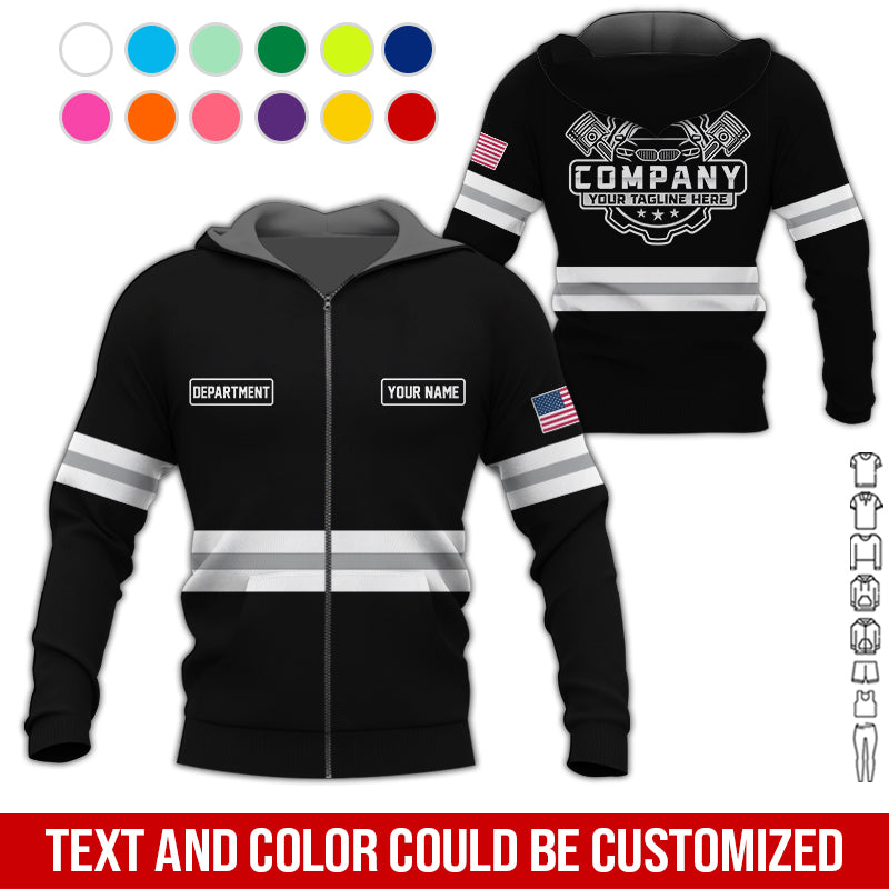 Blisscorners Custom Mechanic Shirt, Gift for Car Lovers, Husband, or Boyfriend, Unisex Fit for Men and Women,Classic White Shirt
