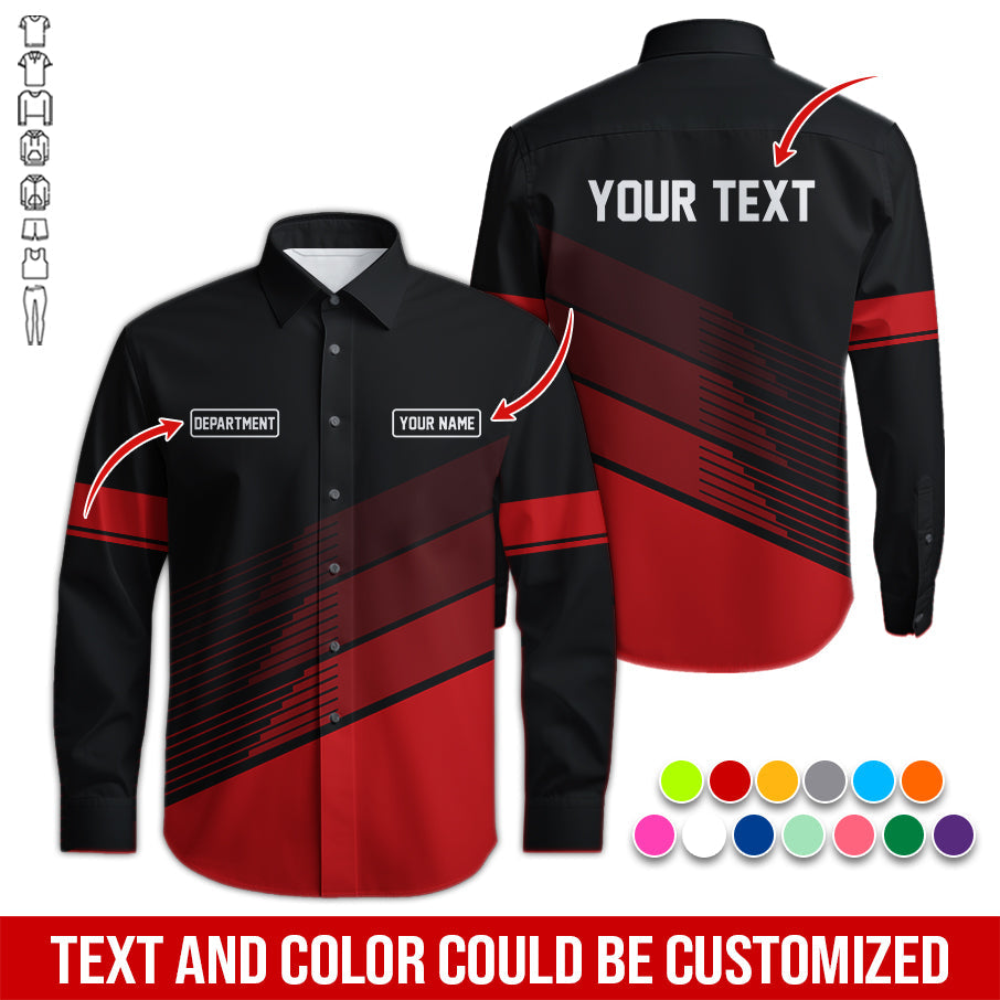 Blisscorners Custom Mechanic Shirt with Name, Unique Custom Shirt for Mechanics, Gift for Men Who Fix Everything, Available in Red Size S to 5XL