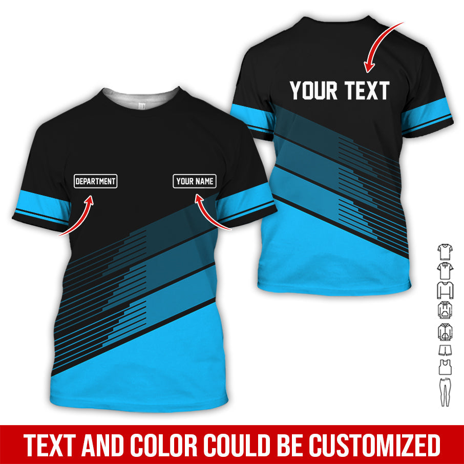Blisscorners Custom Mechanic Shirt with Name, Unique Custom Shirt for Mechanics, Gift for Men Who Fix Everything, Available in Blue Size S to 5XL