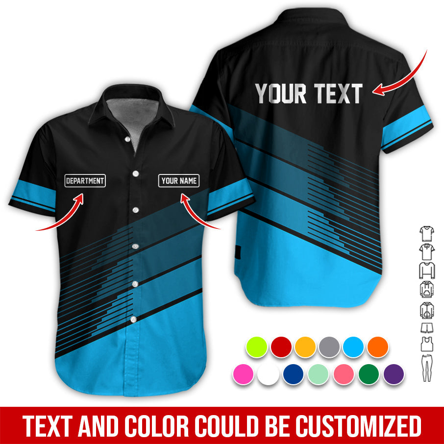 Blisscorners Custom Mechanic Shirt with Name, Unique Custom Shirt for Mechanics, Gift for Men Who Fix Everything, Available in Blue Size S to 5XL