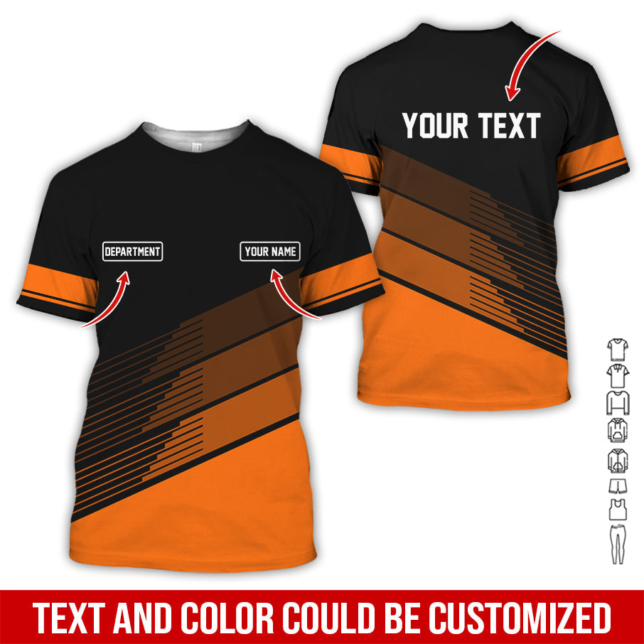 Blisscorners Custom Mechanic Shirt with Name, Unique Custom Shirt for Mechanics, Gift for Men Who Fix Everything, Available in Orange Size S to 5XL