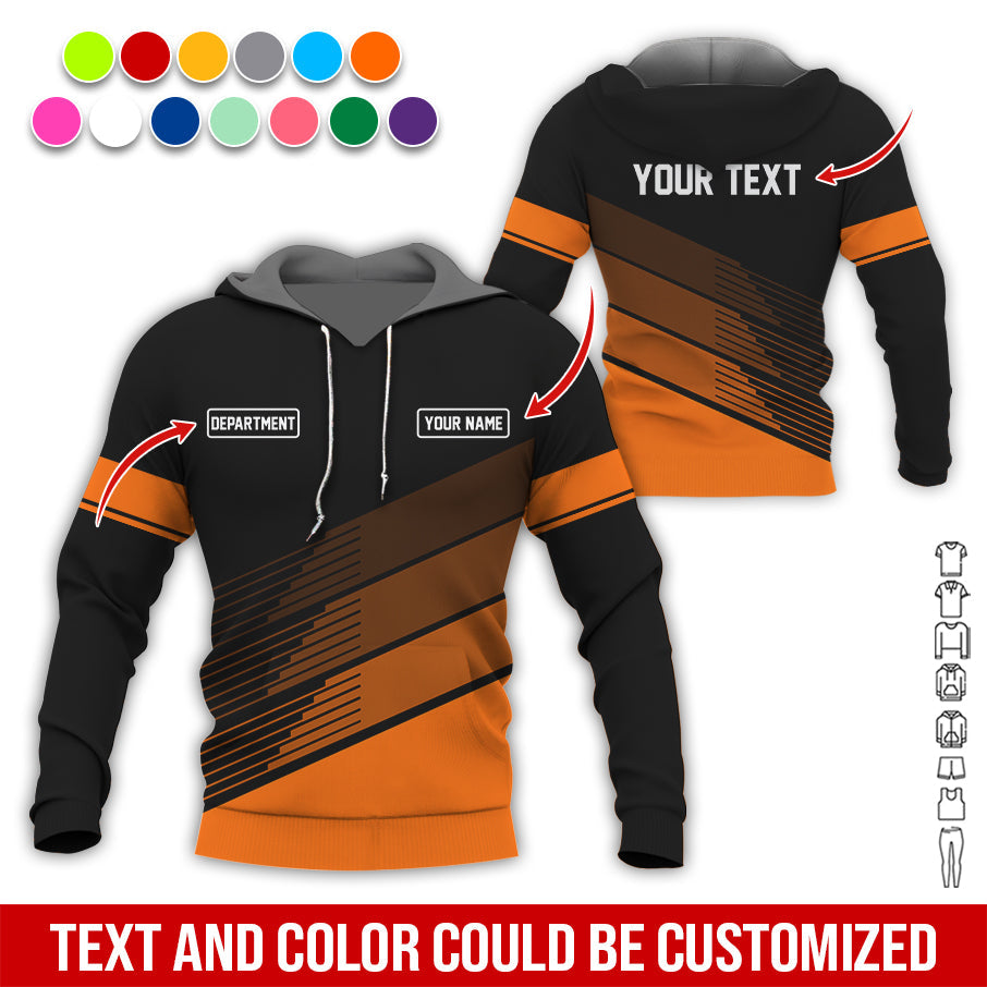 Blisscorners Custom Mechanic Shirt with Name, Unique Custom Shirt for Mechanics, Gift for Men Who Fix Everything, Available in Orange Size S to 5XL