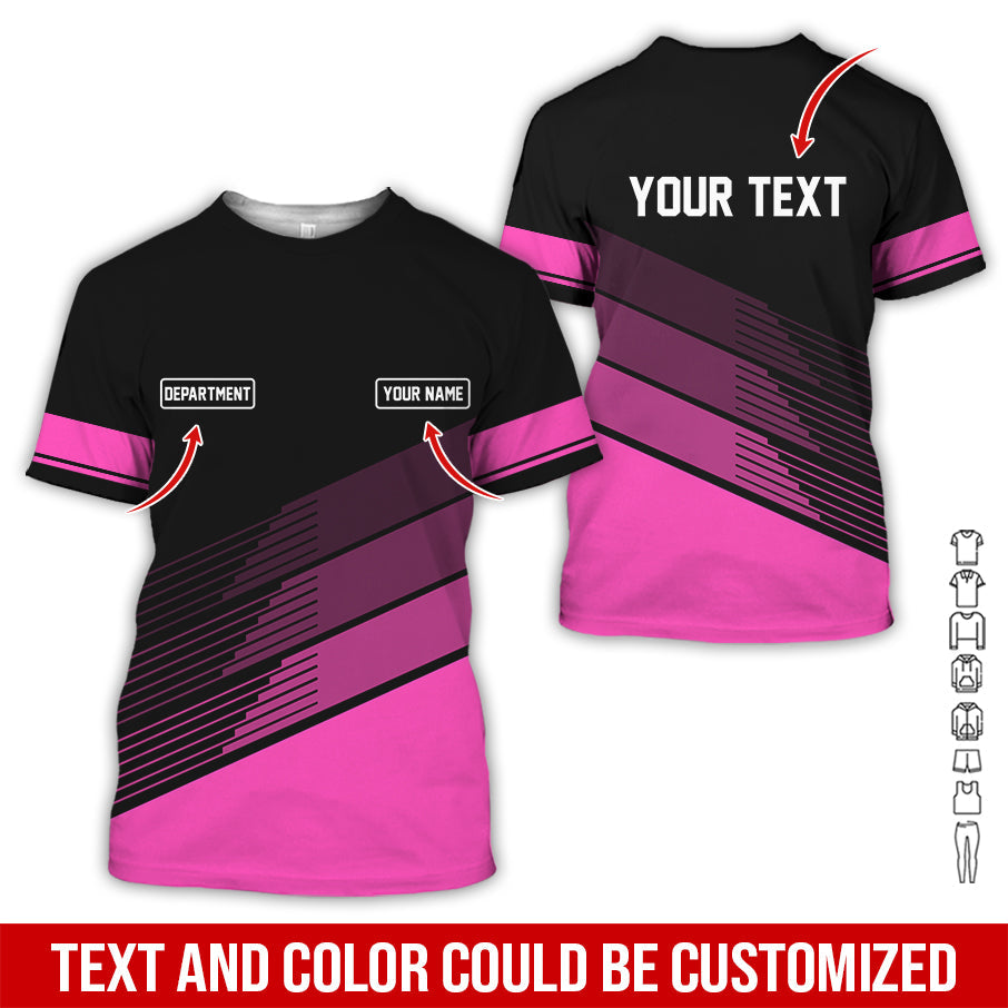 Blisscorners Custom Mechanic Shirt with Name, Unique Custom Shirt for Mechanics, Gift for Men Who Fix Everything, Available in Pink Size S to 5XL